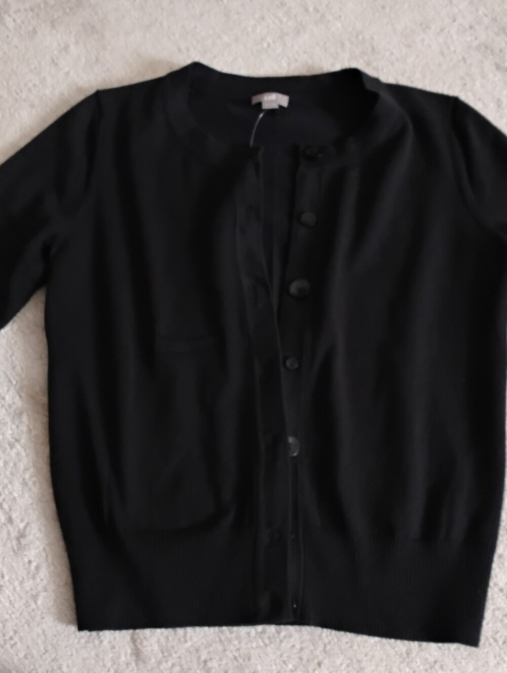 J. Jill Black Button-Up Cardigan